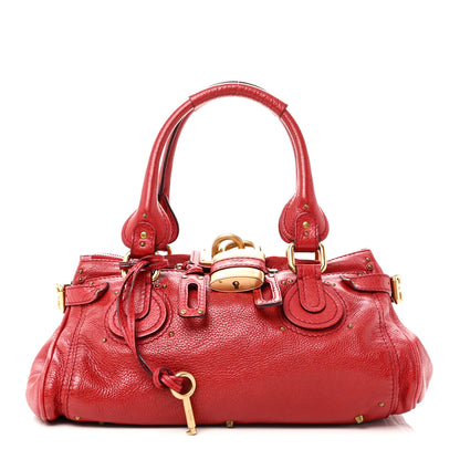 Chloe Calfskin Medium Paddington Satchel Red 1 of 9