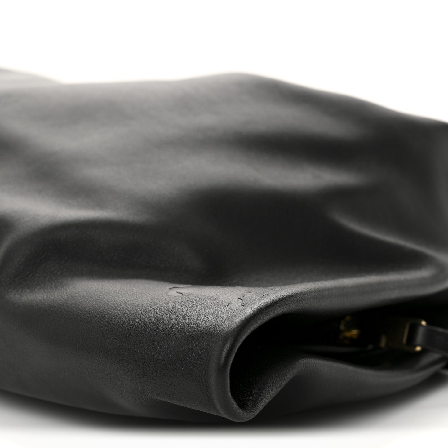 Calfskin Small Swan Chain Shoulder Bag Black