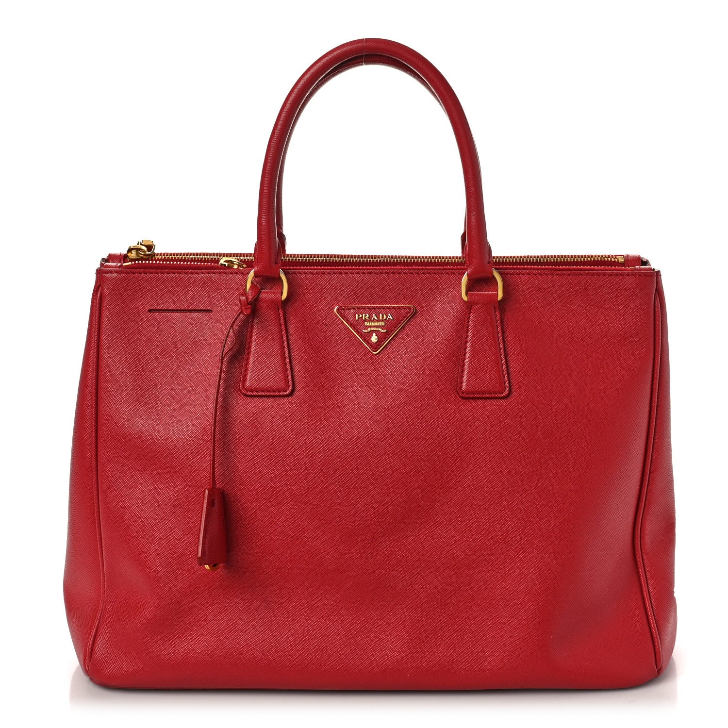Prada Saffiano Medium Galleria Double Zip Tote Fuoco 1 of 8