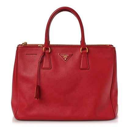 Prada Saffiano Medium Galleria Double Zip Tote Fuoco 1 of 8