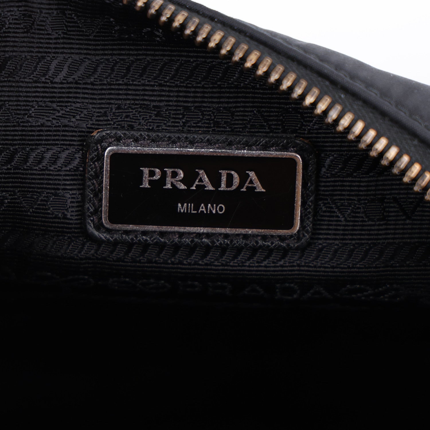 Prada Re-Nylon Saffiano Pocket Zippered Shoulder Bag Black 7 of 11