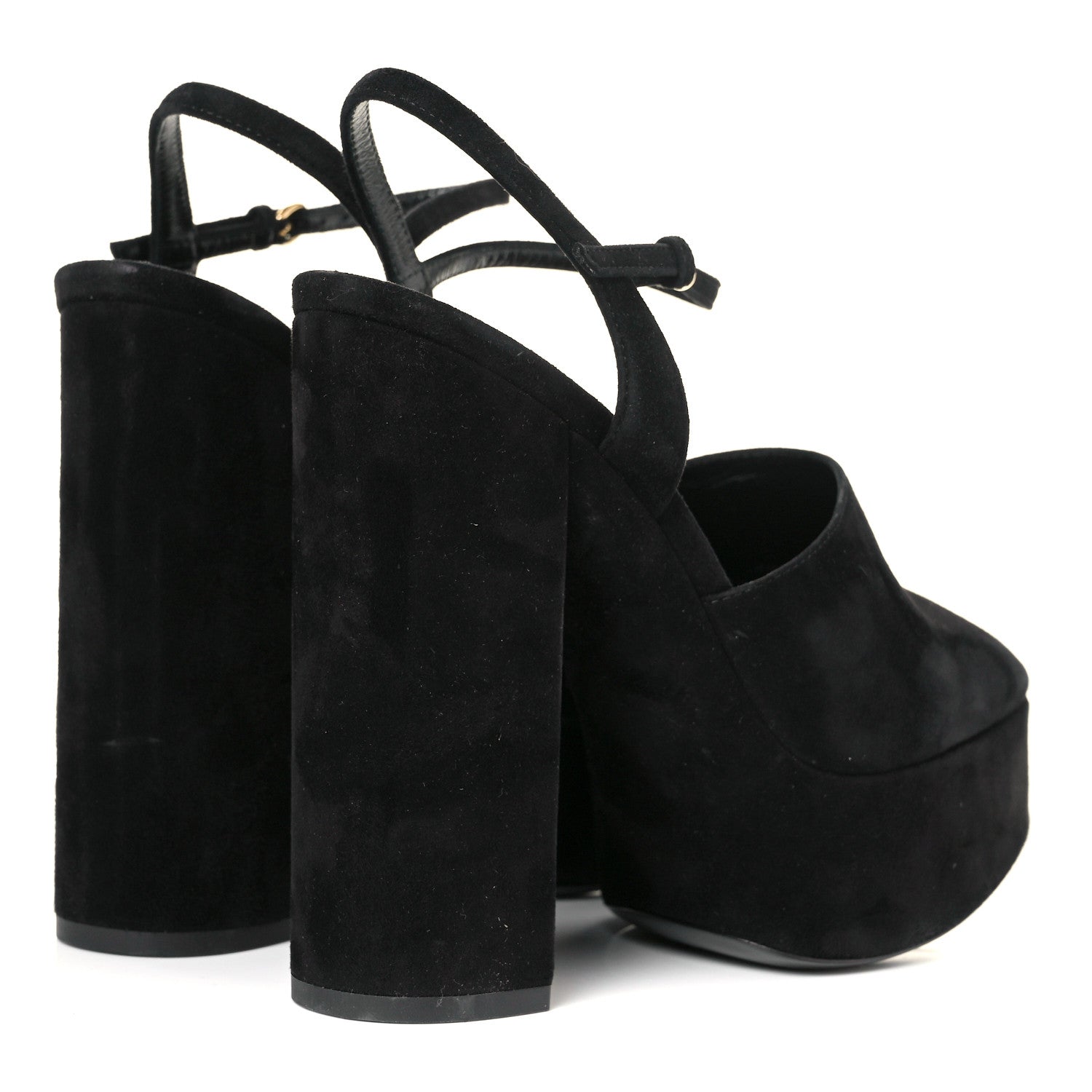 Saint Laurent Kid Scamosciato Kassia 95 Platform Pump 37.5 Black 4 of 9