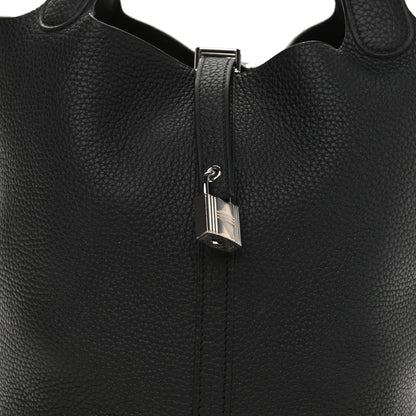 Hermes Taurillon Clemence Picotin Lock 22 MM Black 7 of 11