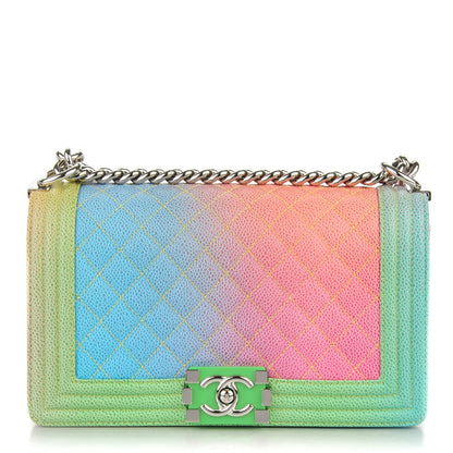 Chanel Caviar Quilted Medium Cuba Rainbow Boy Flap Multicolor 1 of 7