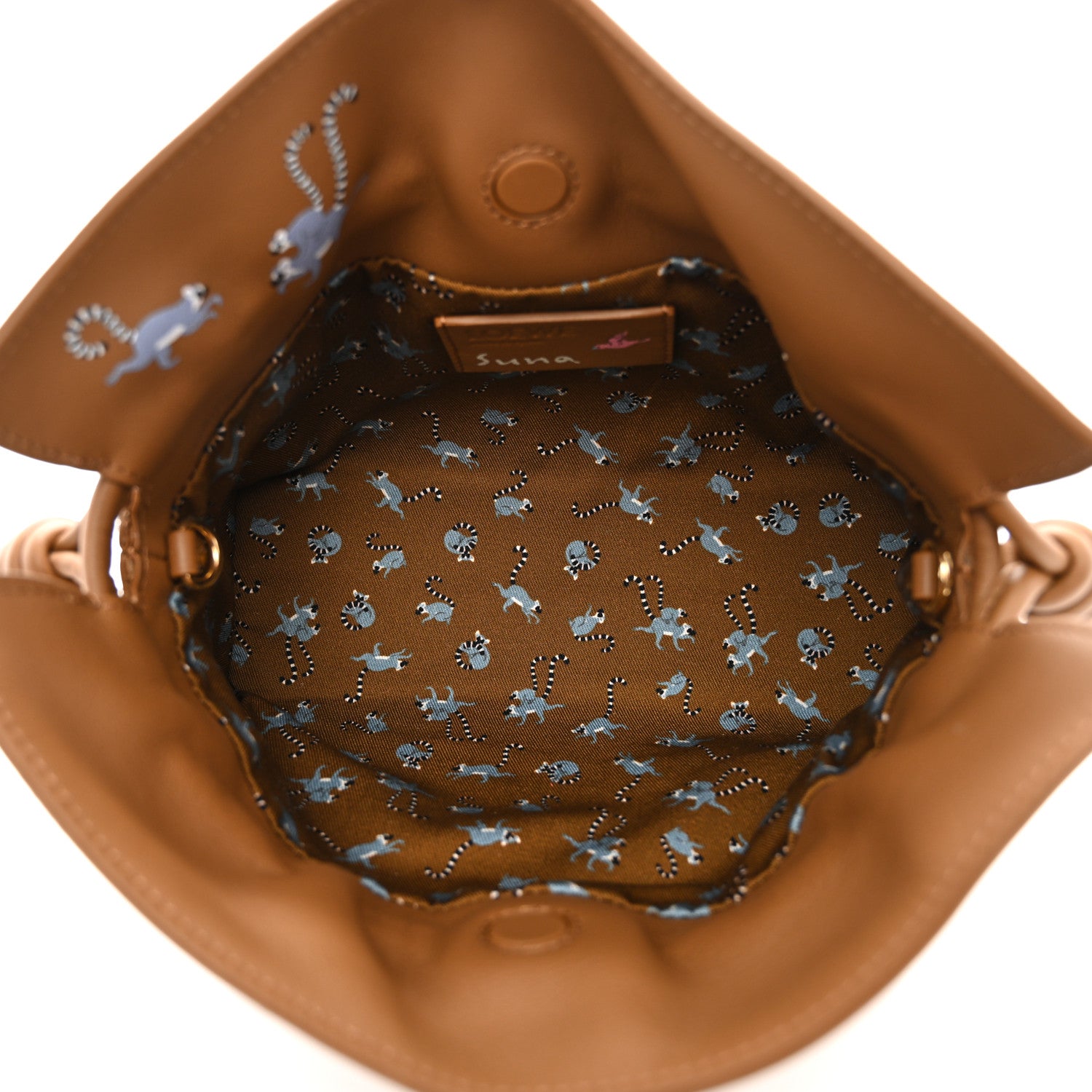 Loewe X SUNA FUJITA Nappa Flamenco Knot Clutch Brown 5 of 13