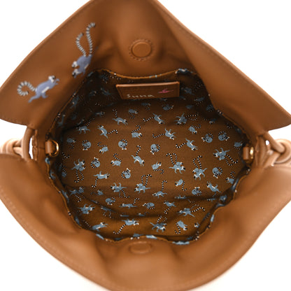 Loewe X SUNA FUJITA Nappa Flamenco Knot Clutch Brown 5 of 13