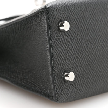 Hermes Epsom Mini Kelly Sellier 20 Black 9 of 11