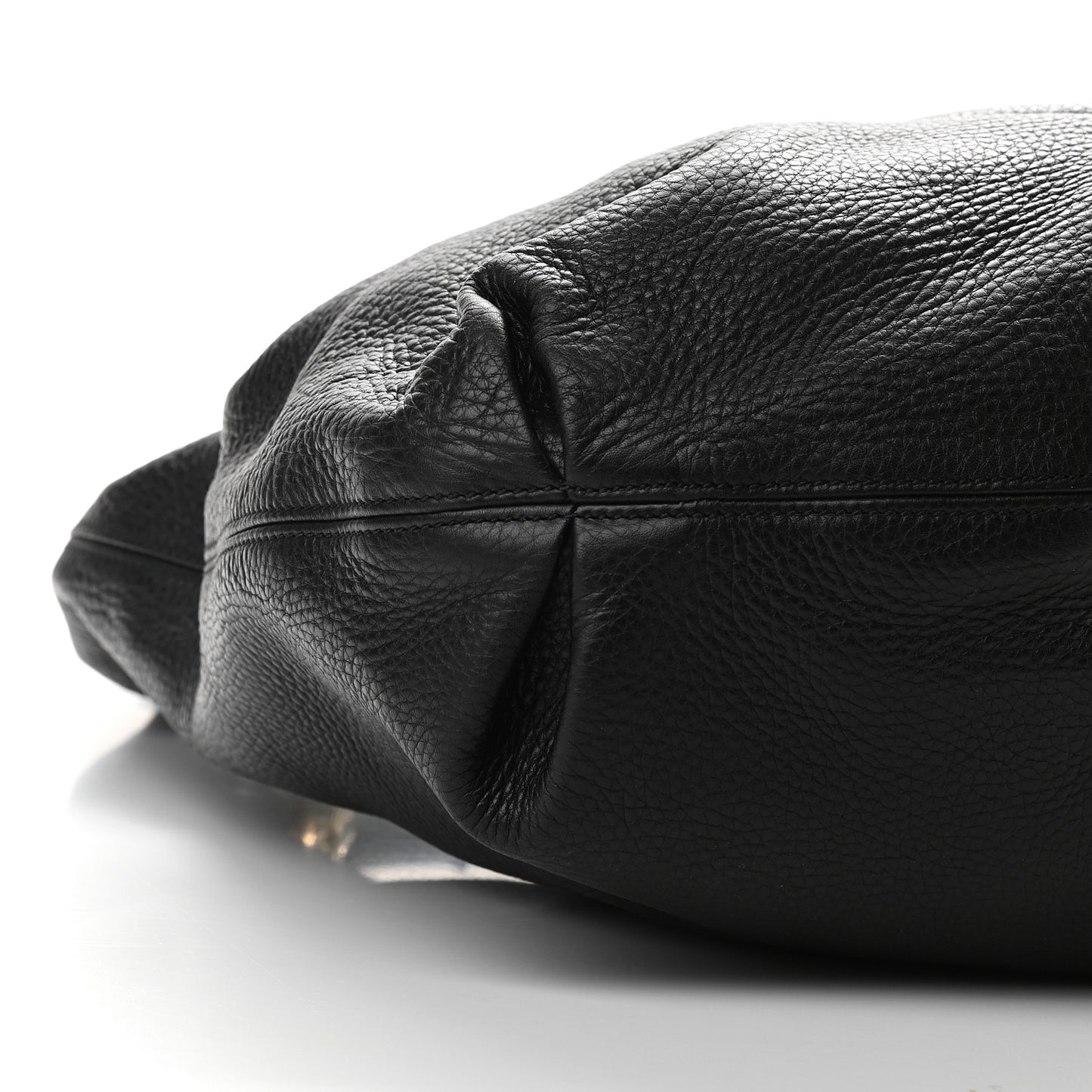 Pebbled Calfskin Soho Hobo Black
