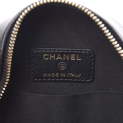 Chanel Caviar Quilted French New Wave Round Clutch With Chain Black 6 of 11