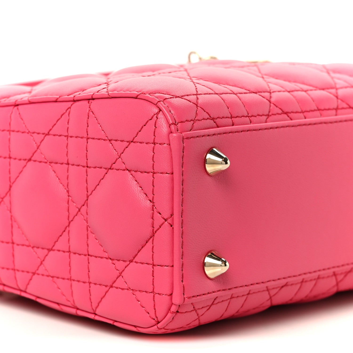Christian Dior Lambskin Cannage Small My ABCDior Lady Dior Passion Pink 9 of 10