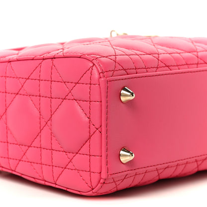Christian Dior Lambskin Cannage Small My ABCDior Lady Dior Passion Pink 9 of 10