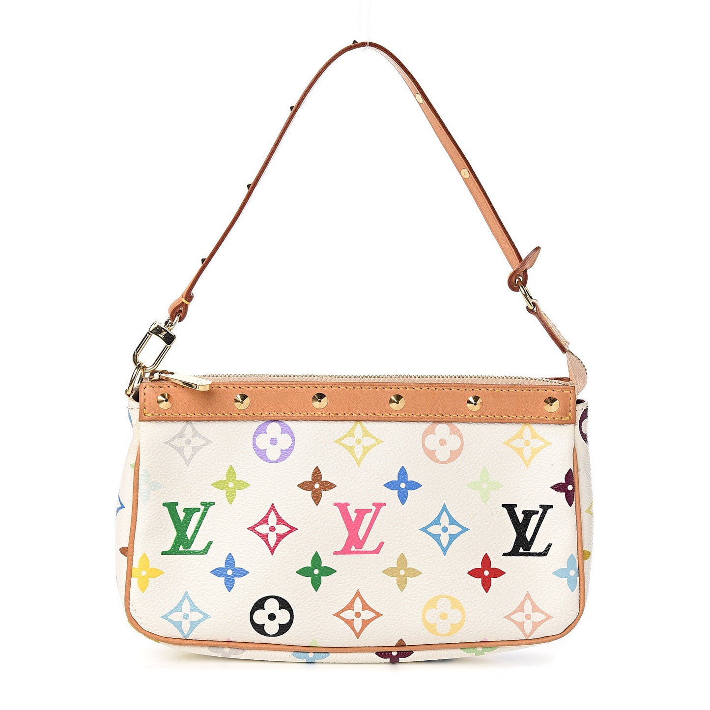Monogram Multicolor Pochette Accessories White