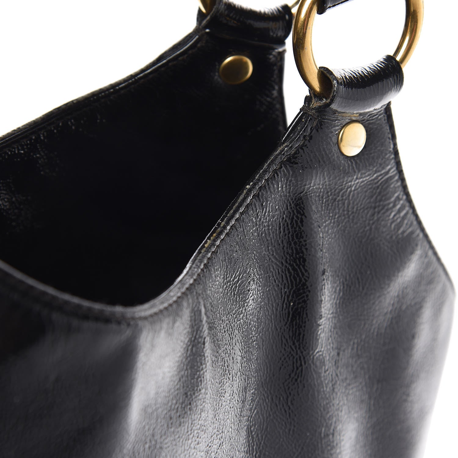 Saint Laurent Patent Tribute Tote Black 13 of 13
