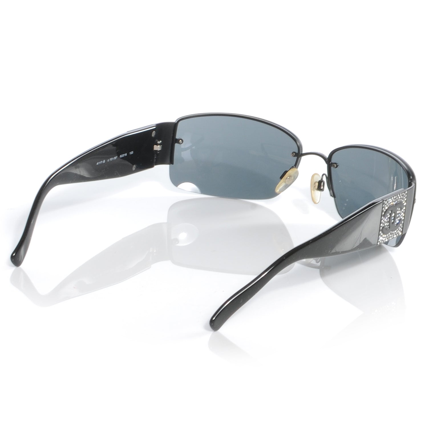 Chanel Crystal CC Logo Sunglasses 4117 B Black 6 of 6