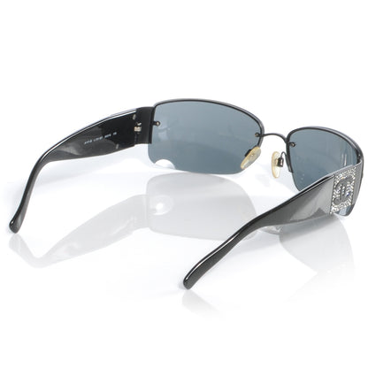 Chanel Crystal CC Logo Sunglasses 4117 B Black 6 of 6