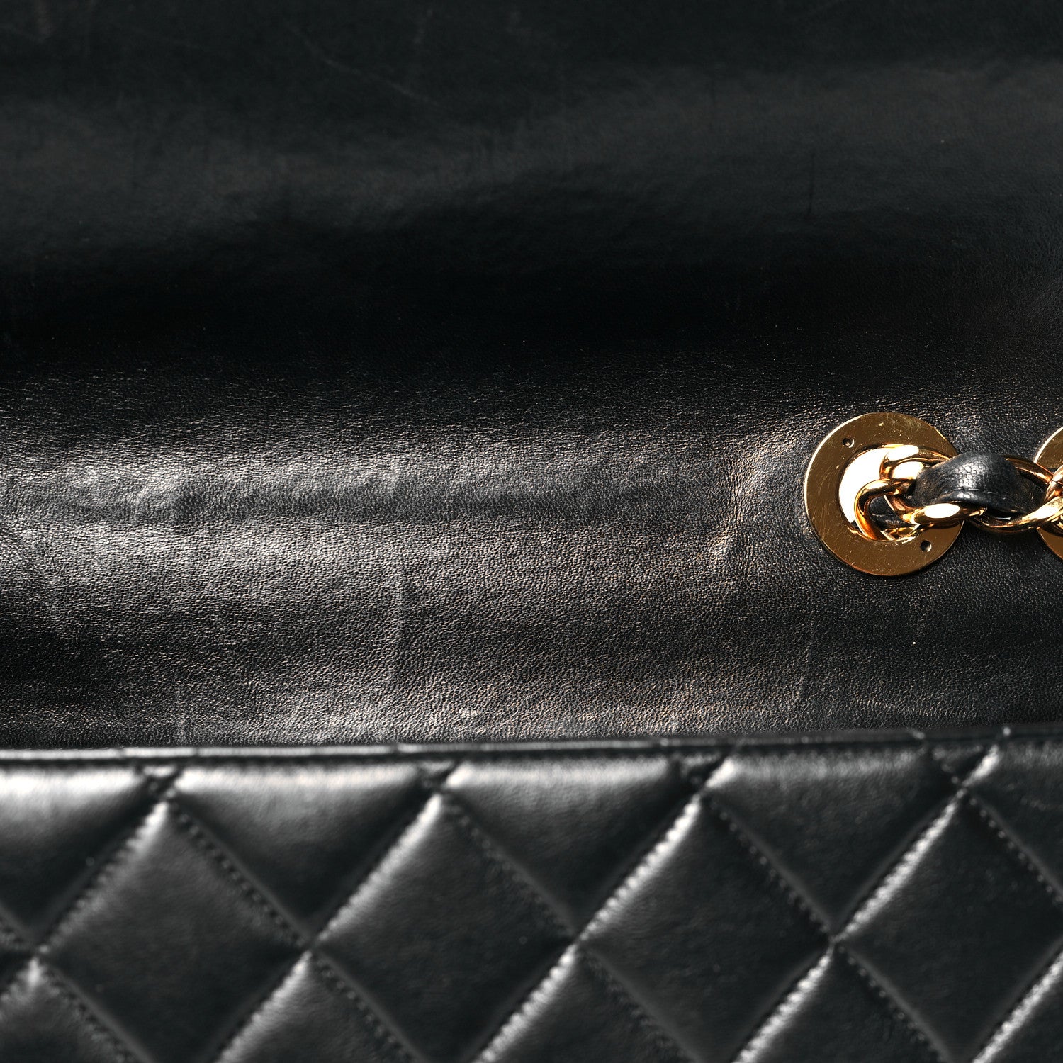 Chanel Lambskin Quilted Jumbo Single Flap Black 11 of 13