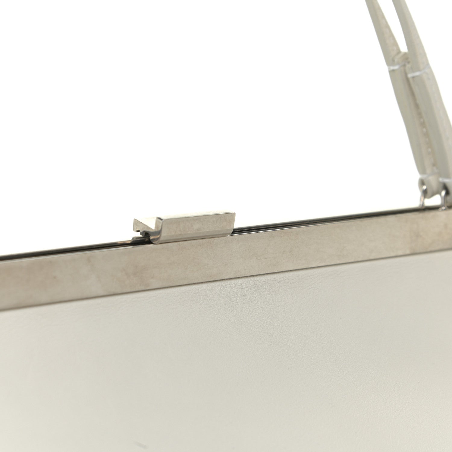 Celine Calfskin Clasp Horizontal Cabas White 10 of 20