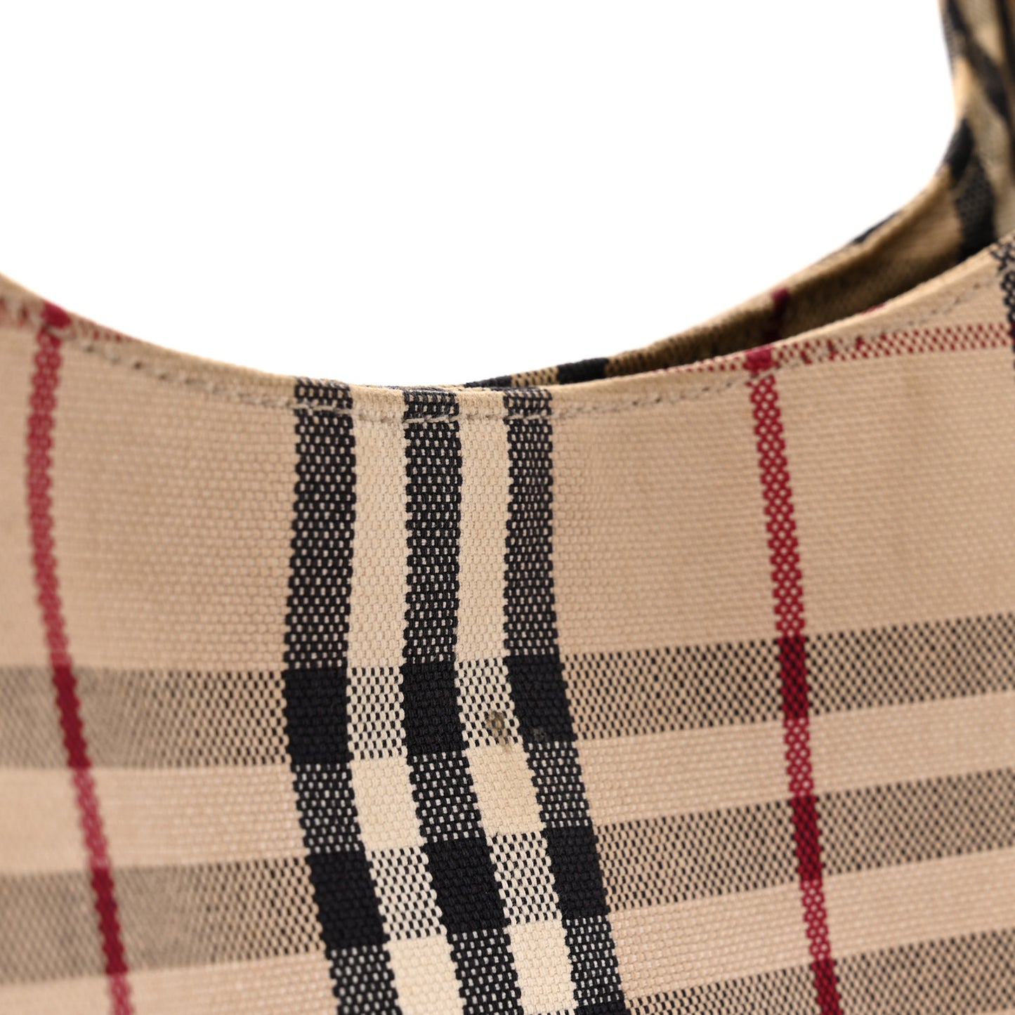 House Check Espadrille Bucket Bag Beige
