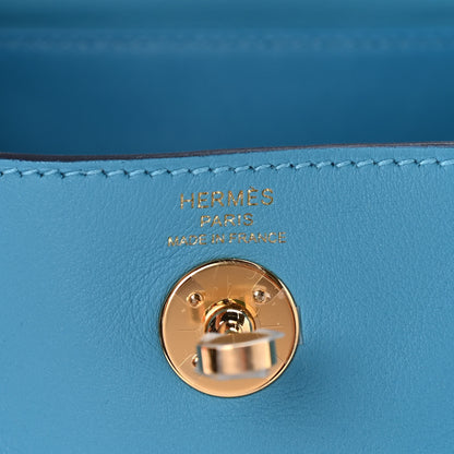 Hermes Swift Mini Lindy 20 Bleu Du Nord 6 of 9
