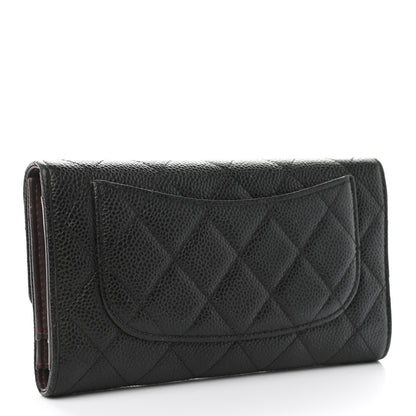 Chanel Caviar Quilted Large Flap Wallet Black 3 of 8