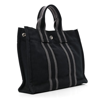 Hermes Canvas Herline PM Tote Black 2 of 5