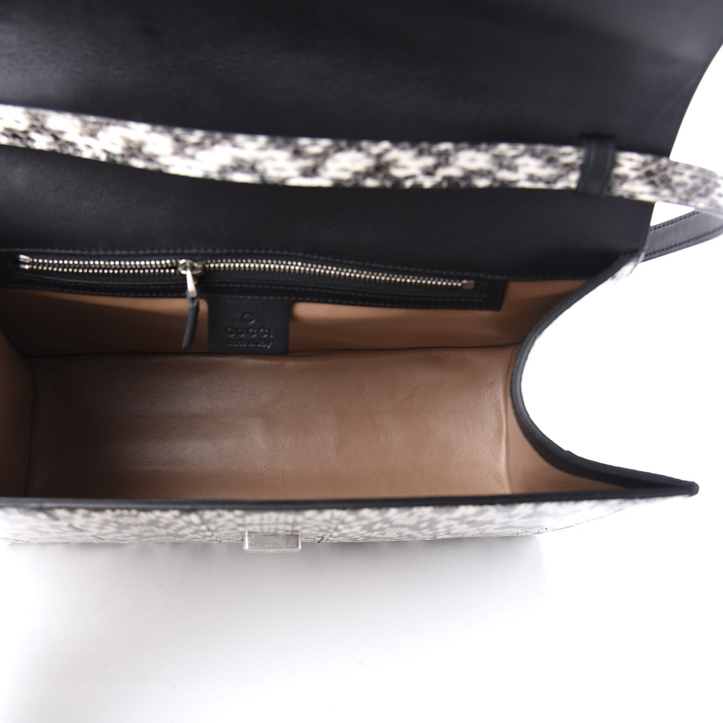 Snakeskin Small Lilith Top Handle Bag Beige
