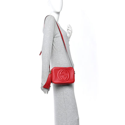 Gucci Pebbled Calfskin Small Soho Disco Bag Tabasco Red 2 of 10