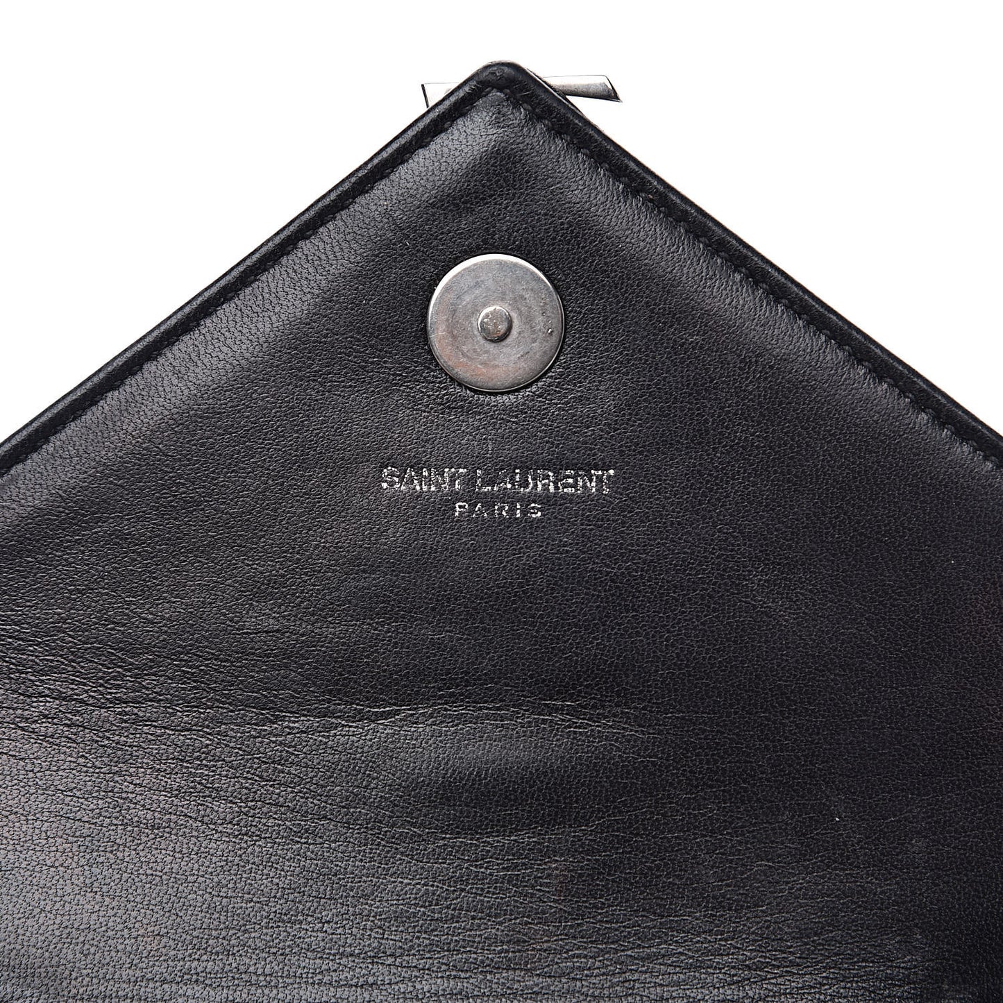 Grained Calfskin Matelasse Chevron Monogram Classic Baby Chain Bag Black