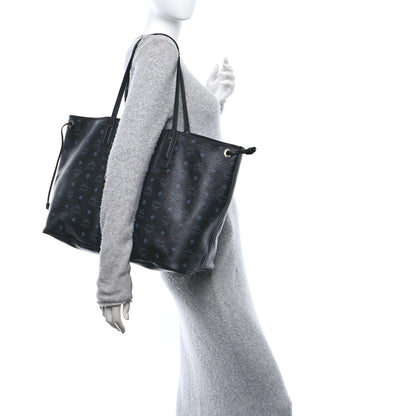 MCM Visetos Large Liz Reversible Shopper Tote Black 2 of 10
