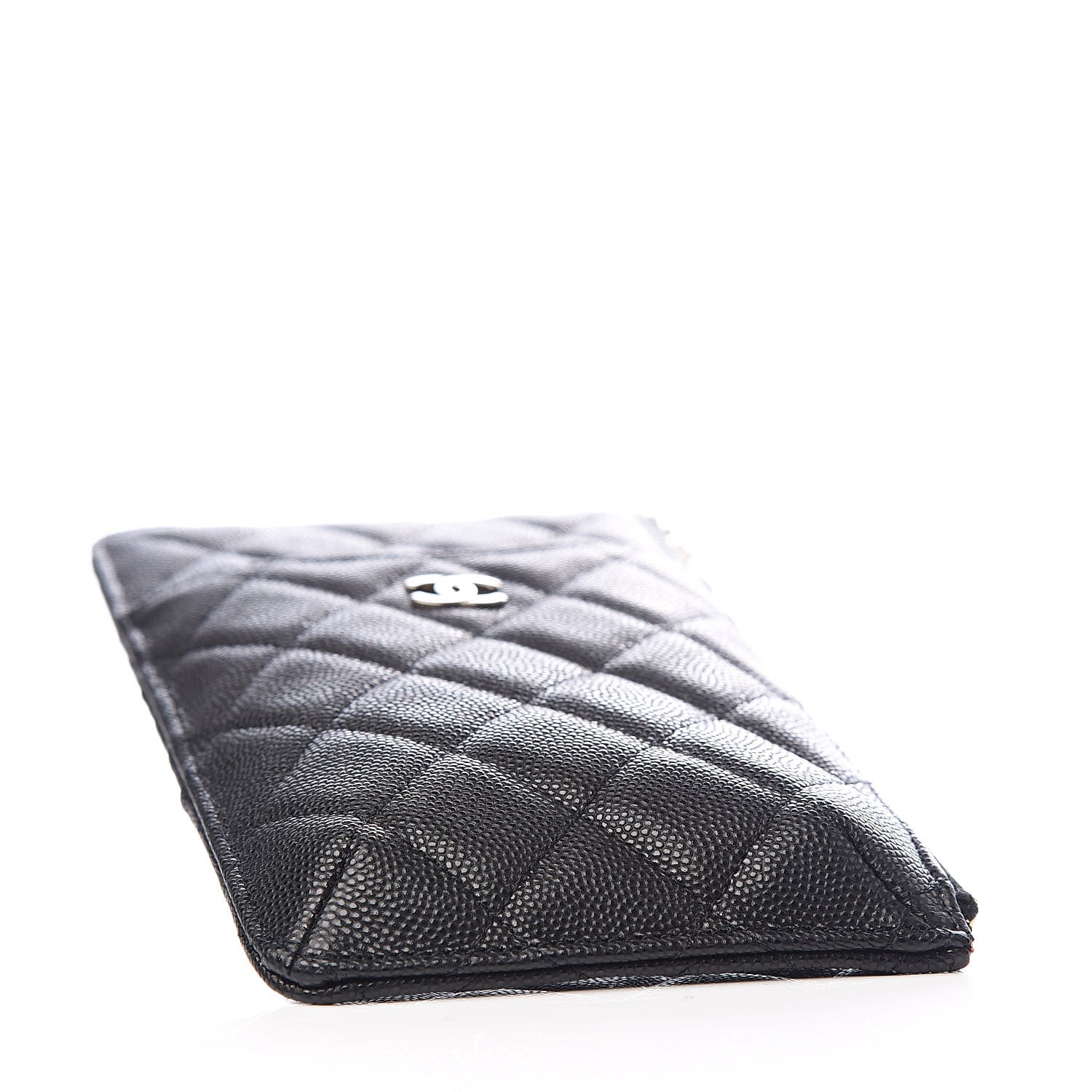 Chanel Caviar Quilted Classic Flat Wallet Pouch Black 4 of 8