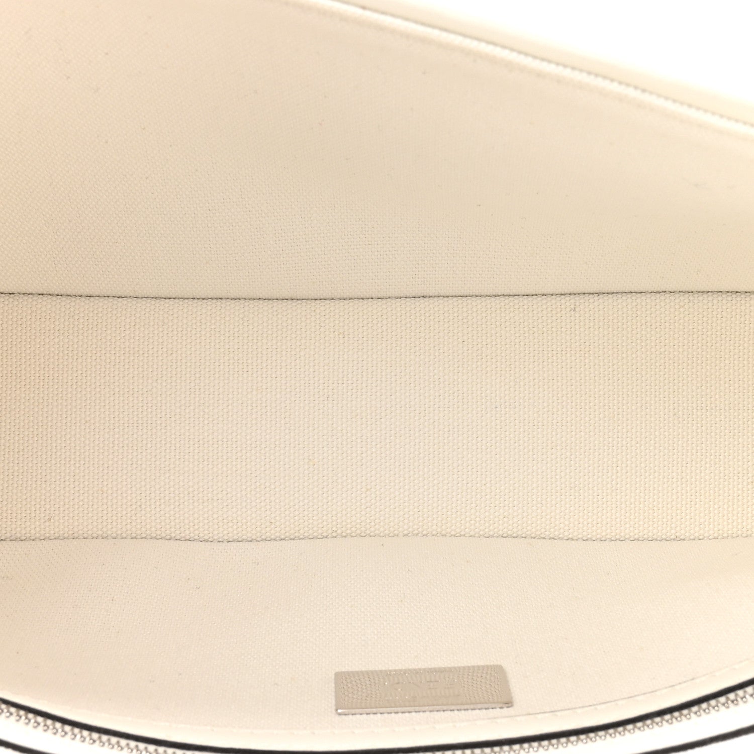 Fendi Canvas Vitello King FF Embroidered Baguette White Black 5 of 10
