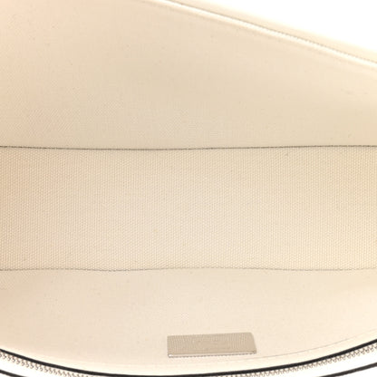 Fendi Canvas Vitello King FF Embroidered Baguette White Black 5 of 10