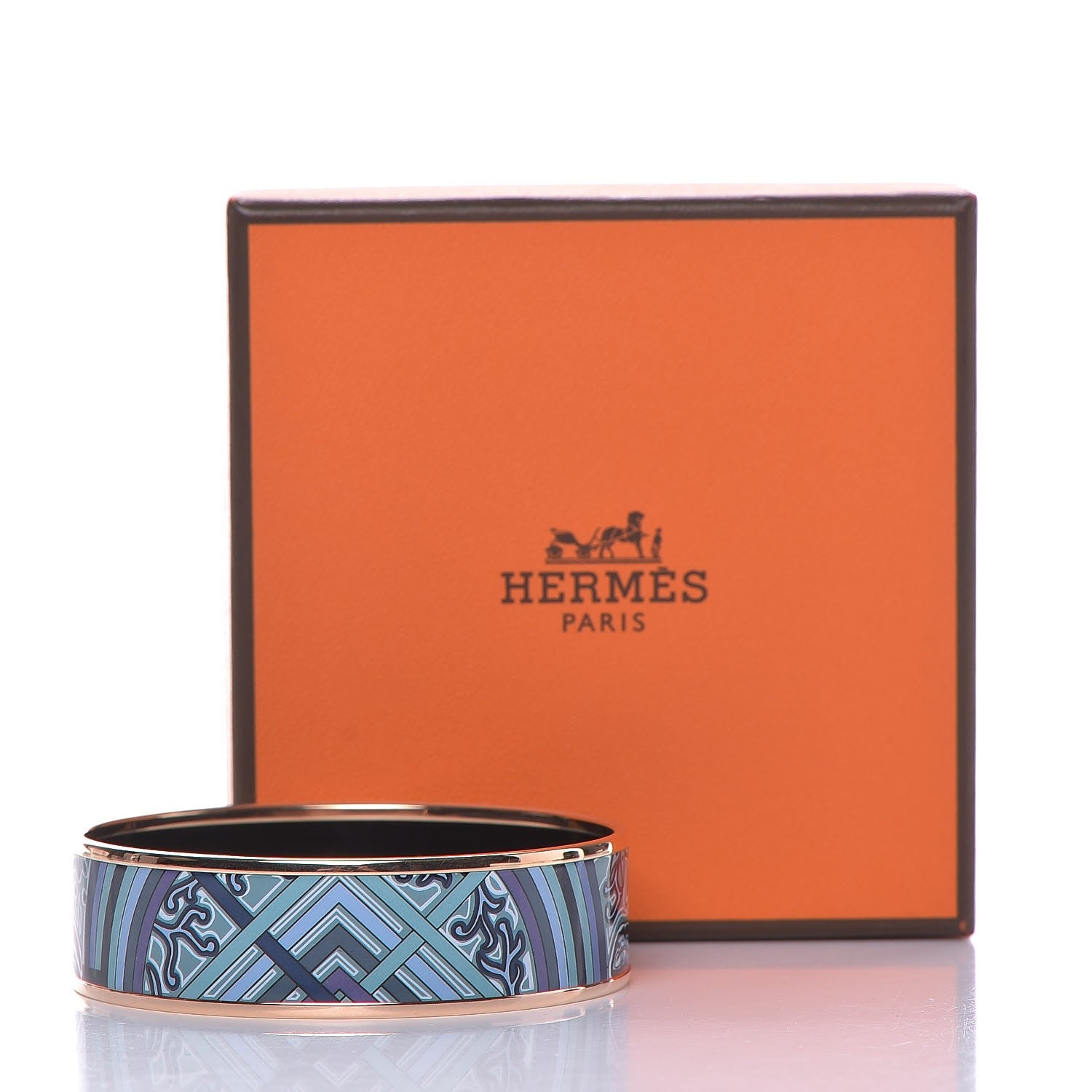 Hermes Enamel Printed Wide Larbe Du Vent Bracelet 65 Encres 8 of 8