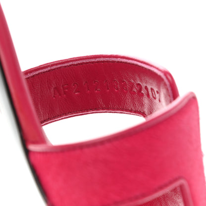 Hermes Horse Hair Oasis Sandals 37 Rose Fuchsia 8 of 9