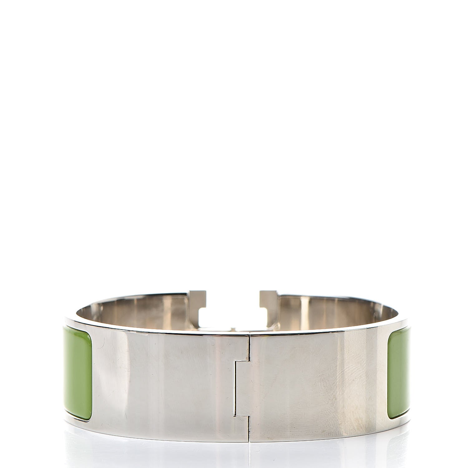 Hermes Enamel Wide Clic Clac H Bracelet GM Vert Anis 3 of 5