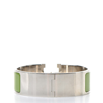 Hermes Enamel Wide Clic Clac H Bracelet GM Vert Anis 3 of 5