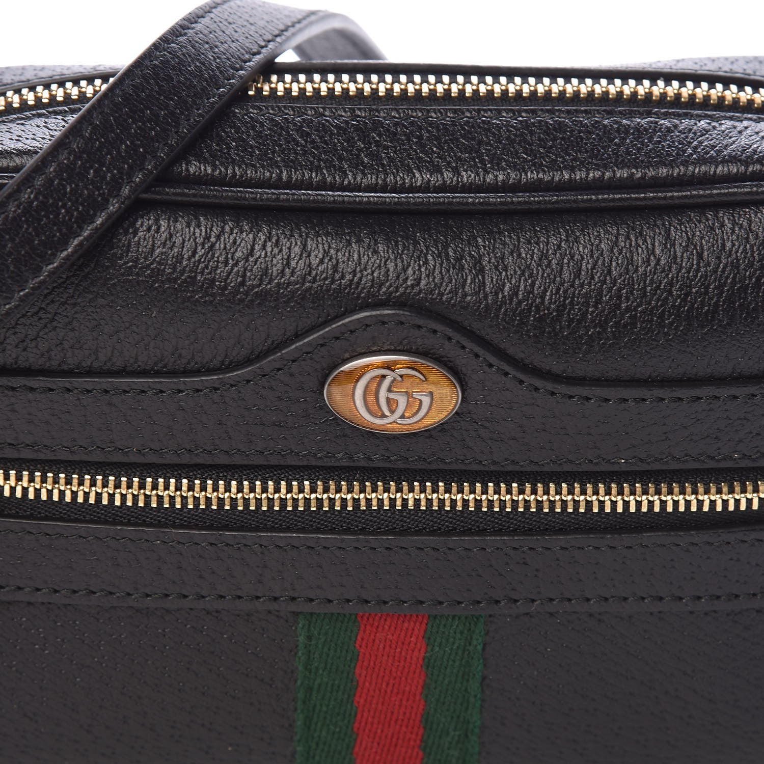 Gucci Calfskin Web Mini Ophidia Shoulder Bag Black 8 of 11