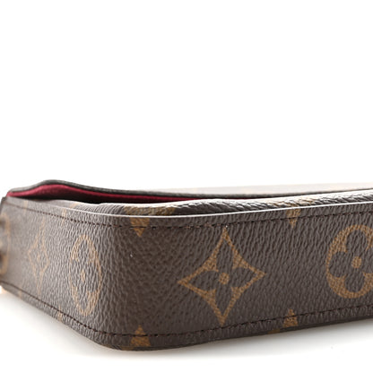 Louis Vuitton Monogram Pochette Felicie Chain Wallet Fuchsia 9 of 11