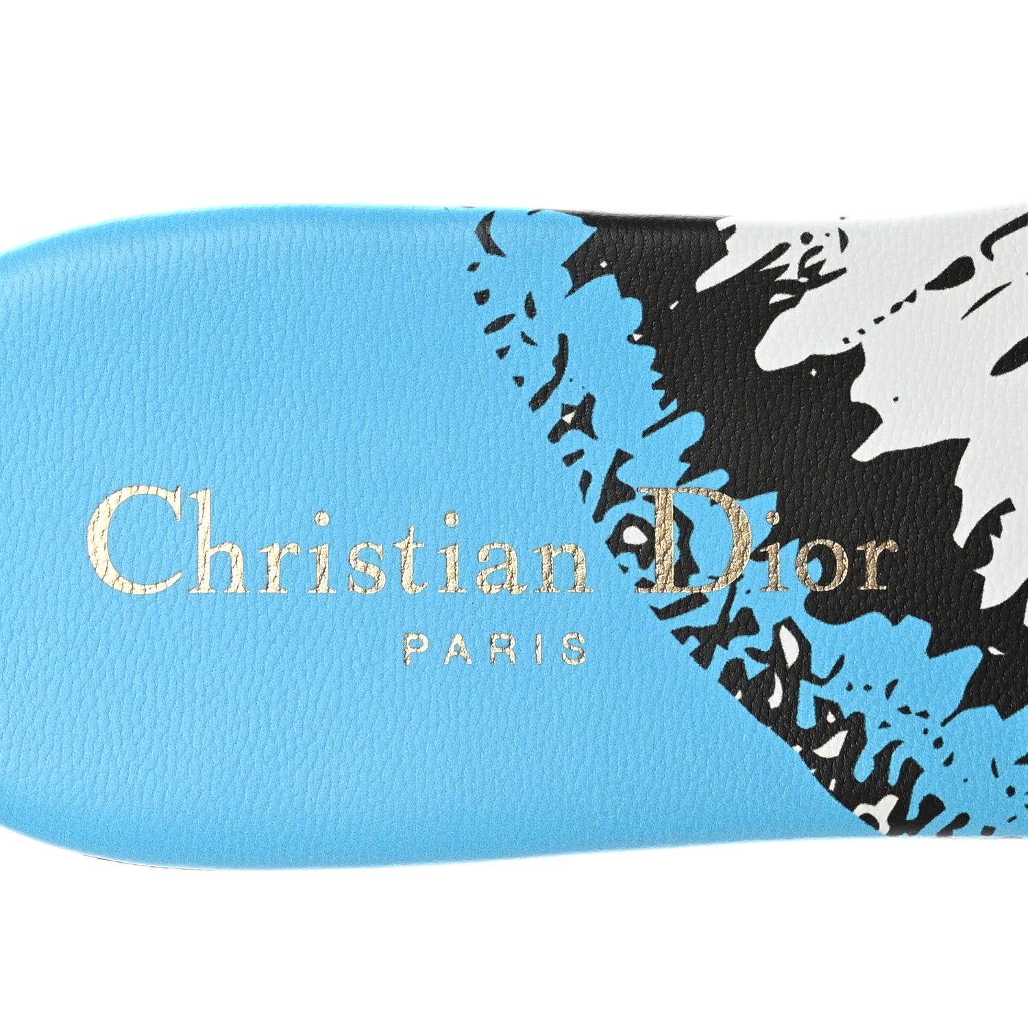 Christian Dior Canvas D-Jungle Pop Embroidered Dway Flat Slide Sandals 35.5 Bright Blue Pink Multicolor 7 of 8