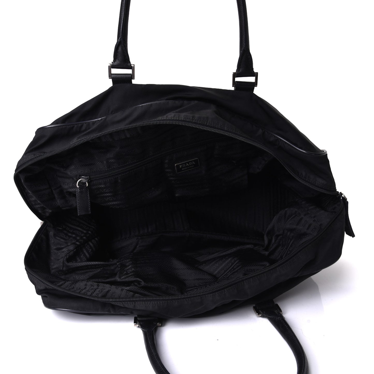 Tessuto Nylon Saffiano Duffle Black