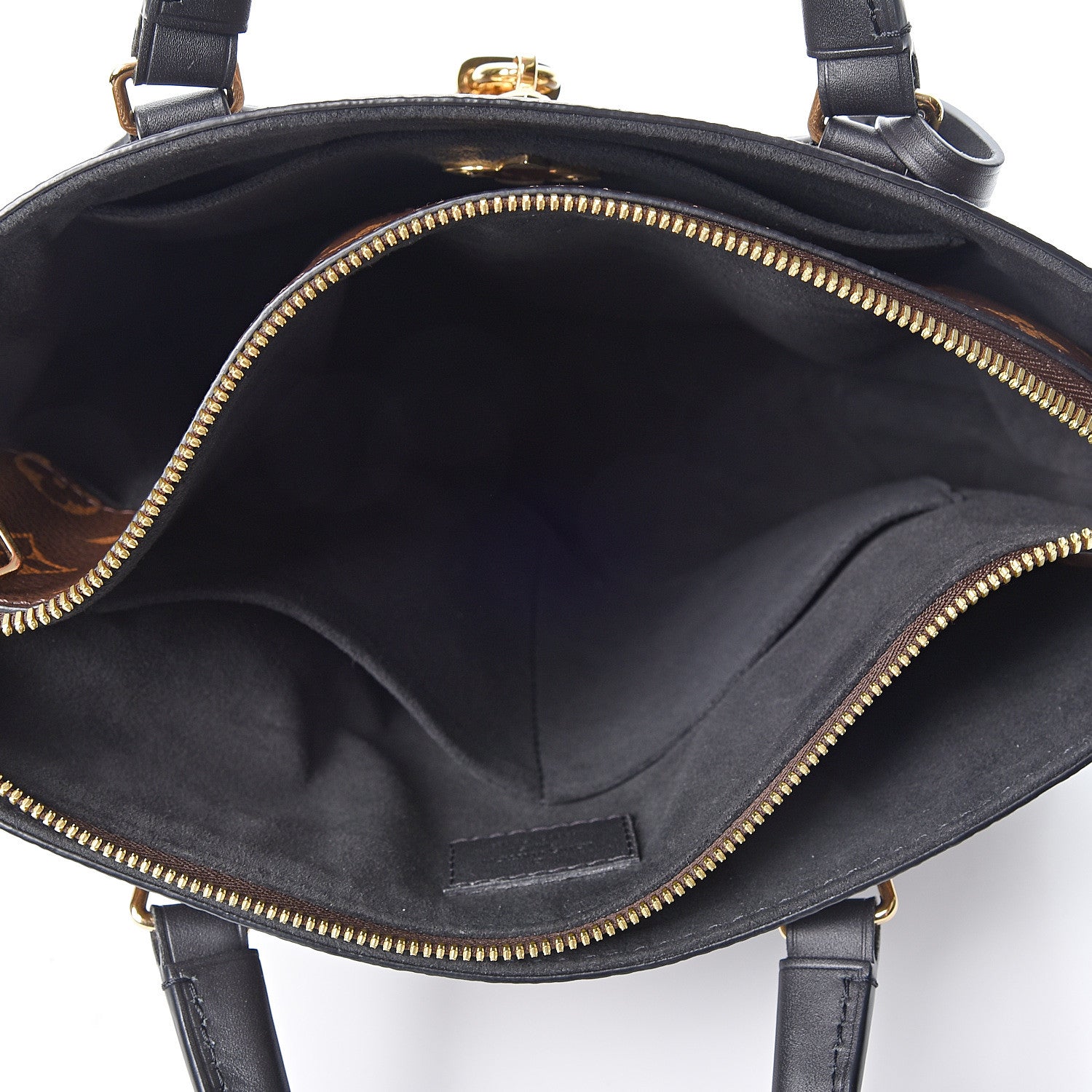 Louis Vuitton Monogram Flower Zipped Tote PM Black 4 of 11