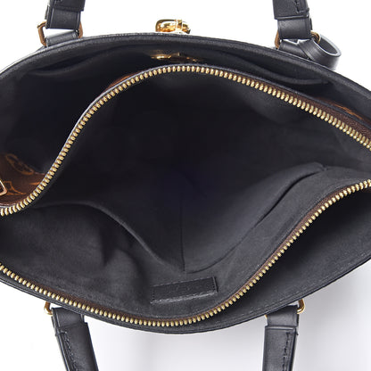 Louis Vuitton Monogram Flower Zipped Tote PM Black 4 of 11