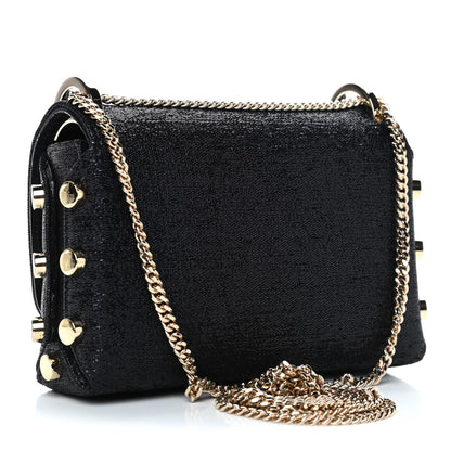 Jimmy Choo Wetlook Fabric Mini Lockett Shoulder Bag Black 2 of 4