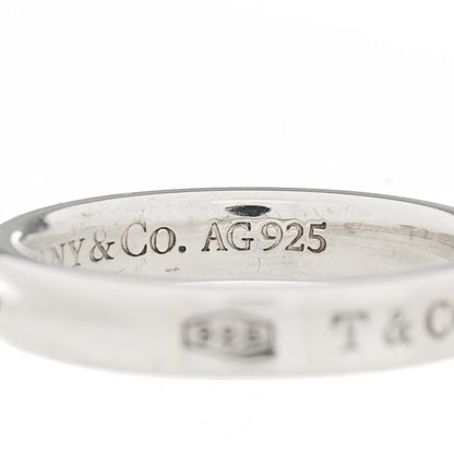 Tiffany Sterling Silver Narrow 1837 Band Ring 57 8 4 of 4