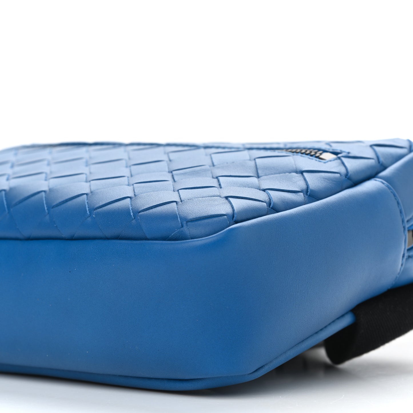 Nappa Intrecciato Belt Bag Blue