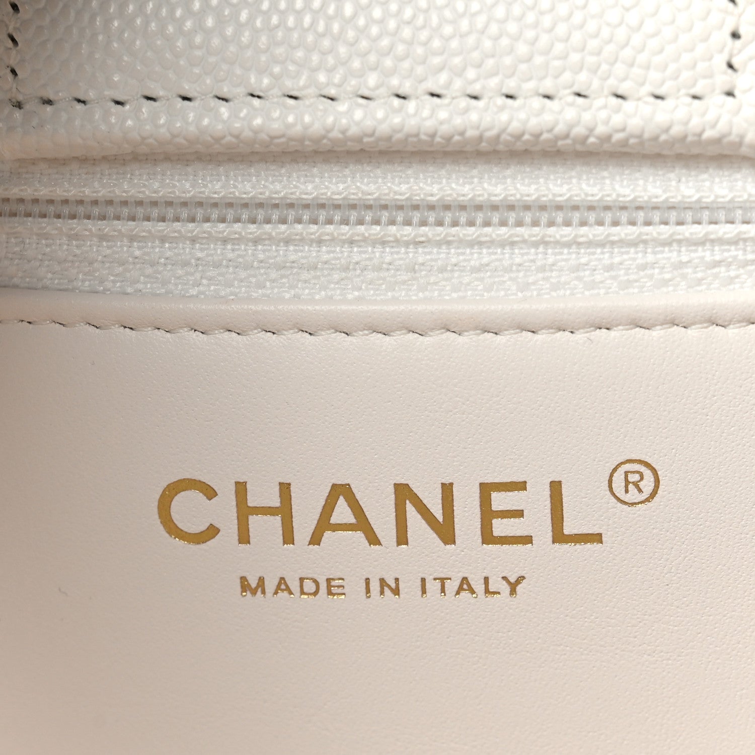 Chanel Caviar Quilted Large Classic Shopping Tote White 6 of 10