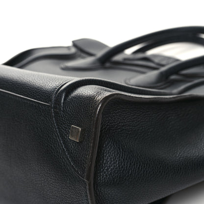 Celine Drummed Calfskin Mini Luggage Black 11 of 11