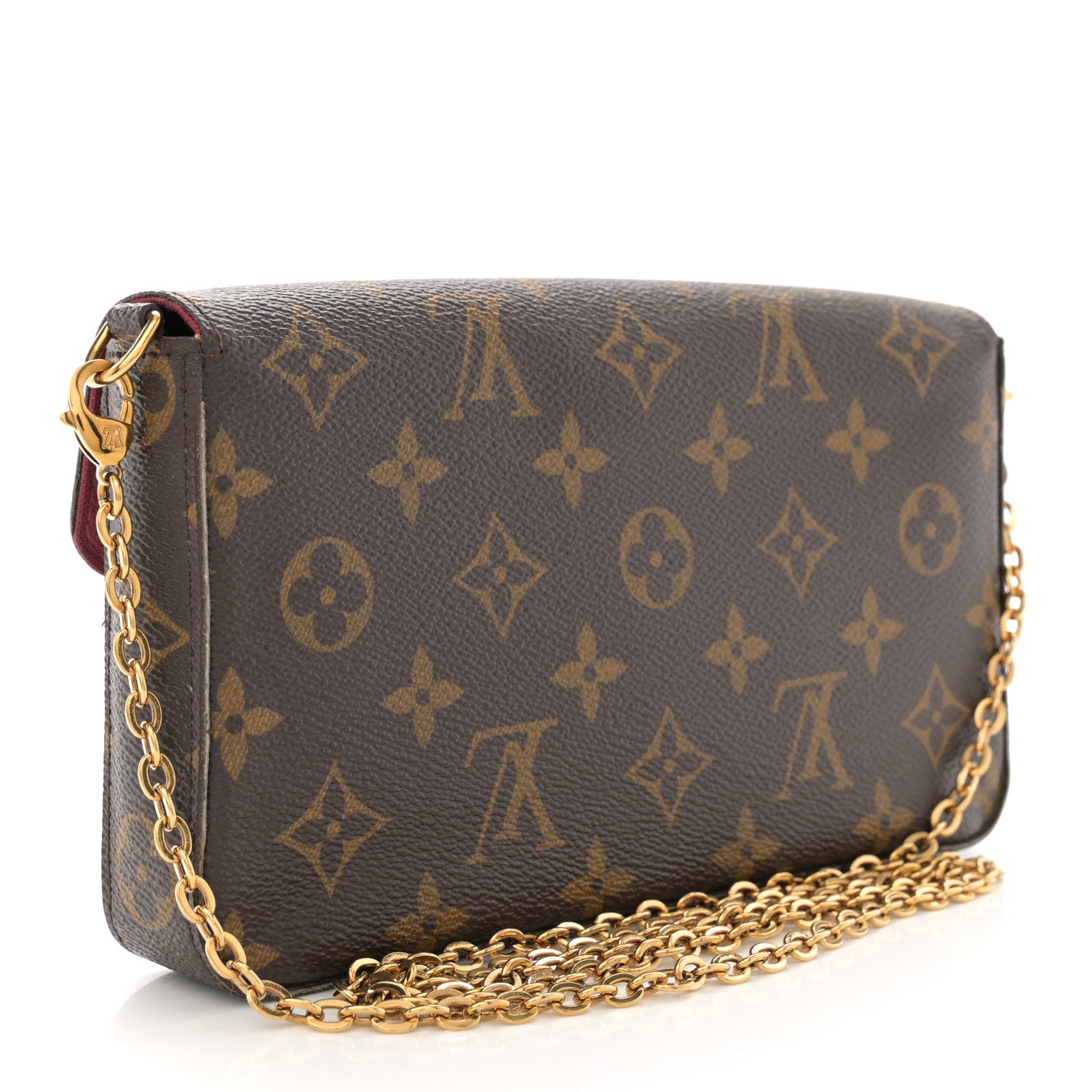 Louis Vuitton Monogram Pochette Felicie Chain Wallet Fuchsia 4 of 16