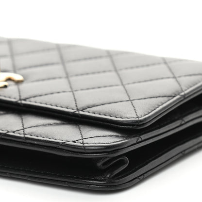 Chanel Lambskin Quilted Trendy CC Wallet On Chain WOC Black 11 of 12
