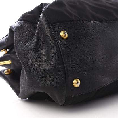 Prada Tessuto Nylon Saffiano Tote Black 5 of 8